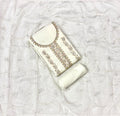 Elegant Off-White Floral Embroidered Unstitched Salwar Suit Material with Sequined Dupatta